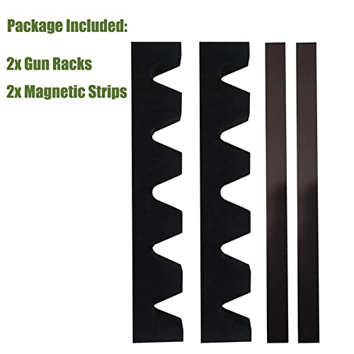 Funryer 2Pcs Gun Racks For Gun Stroage, Rifle Rack For Gun Safe Gun Holder For Rifle And Shotgun, Foam Material With Magnetic Strip Indoor Wall Mount #TOP6