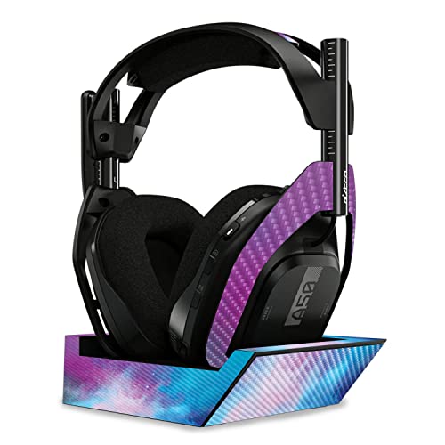 Image of MightySkins Carbon Fiber Skin Compatible with Astro A50 Wireless Headphones + Base Station (Gen 4) - Cotton Candy Sky | Protective, Durable Textured Carbon Fiber Finish | Easy to Apply