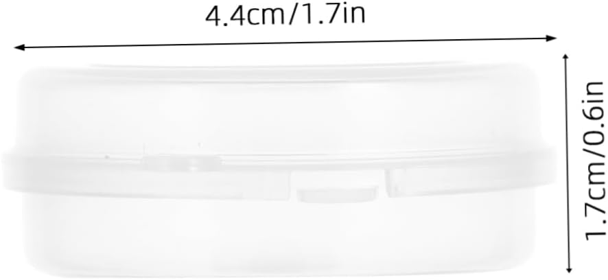 20pcs Mini Clear Plastic Beads Storage Containers Round Organizer Box Lid for Jewelry Hardware and Small Craft Items Portable Space Saving Design