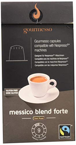 Gourmesso Messico Blend Forte - 10 Nespresso Compatible Coffee Capsules - Fair Trade