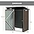 LEMBERI 5x3 FT Outdoor Storage Shed with Floor,Tool Garden Metal Sheds with Lockable Door,Outside Waterproof Galvanized Steel Storage House for Backyard Garden, Patio, Lawn Brown