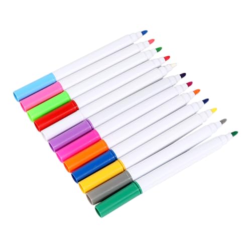 COHEALI 12Pcs Erasable Neon Markers Multicolor Liquid Pens for Kids Led Writing Boards Acrylic Painting Drawing and Doodling