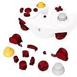 eXtremeRate スカーレットレッド リペア ABXY D-pad Z L R キー 任天堂ゲームキューブコントローラー用、DIY交換用フルセットボタン サムスティック&ツール Nintendo Gamecube コントローラー用 - コントローラーは含まれません