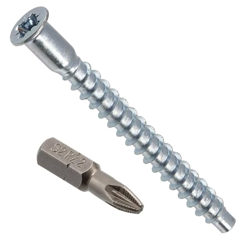 AERZETIX Ensemble de 30 vis confirmat Ø5x50 mm tête fraisée et embout PZ2