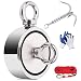 Peche con imán potente de doble cara, imán de pesca, 770 kg, 94 mm, muy potente, para pesca, amasa, monetes, caza al tesoro, con cuerda de 20 m, mosquetón y un par de guantes
