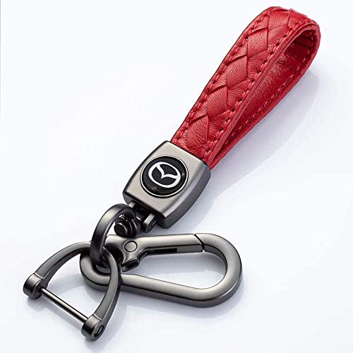 Wasben Genuine Leather Car Logo Keychain Suit For Mazda 3 Axela 6 Atenza Mx-5 Cx-3 Cx-4 Cx-5 Series, Fit Mazda #TOP1