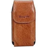 Hengwin Clip de Cuero para cinturón Funda de teléfono Galaxy S22 S21 S20 Fe Plus Ultra A12 A13 A32 Compatibilidad Universal iPhone 14 13 Pro MAX Funda para móvil Soporte de Cintura