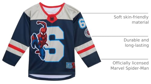 Image of Marvel Spider-Man Matching Family Athletic Hockey Jersey