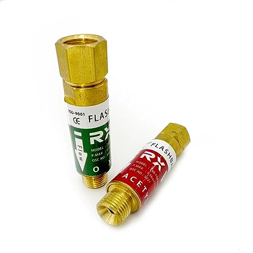 Rx Weld Oxygen Acetylene Flashback Arrestors Set Regulator End Standard "B" 9/16-18Unf Threads Size #TOP1