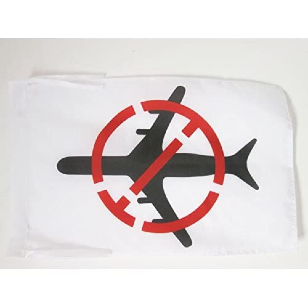 AZ FLAG - No to the airport Flag - 18'' x 12'' - 100% Polyester anarchy Small Banner with Two Cords - Fade Resistant - Vivid Colors - 18x12 in - 45x30 Cm โ image 1
