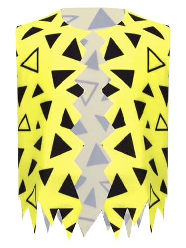 Kids Boys Jagged Trim Vest Caveman Tank Top Opening Waistcoat Historical Stone Age Party Clothing - Main Image