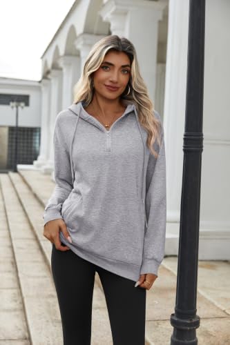 Image of Zeagoo Hoodies for Women Half Zip Up Oversized Sweatshirt Fall Clothes 2026