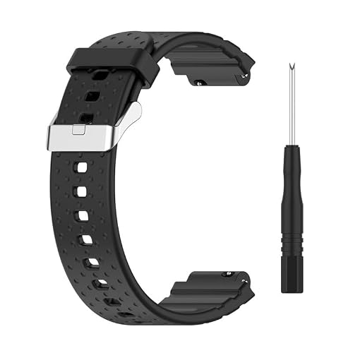 Generic Replacement Bracelet for XPLORA X5 Play, XGO 2, XGO 3 - 19mm Waterproof Silicone Sports Strap, Black