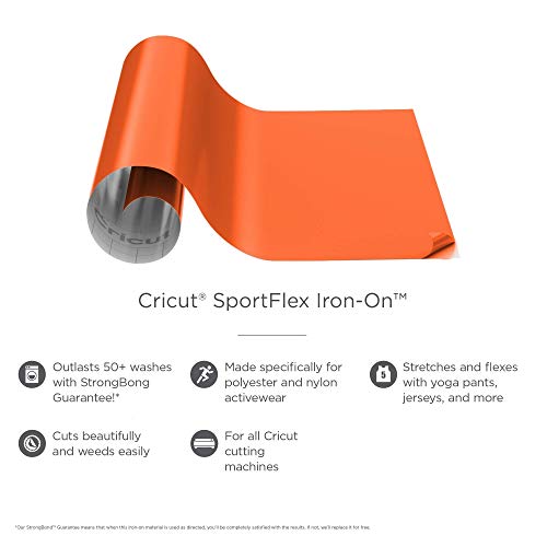 Cricut SportFlex Iron On Vinyl - Orange - DIY Supplies