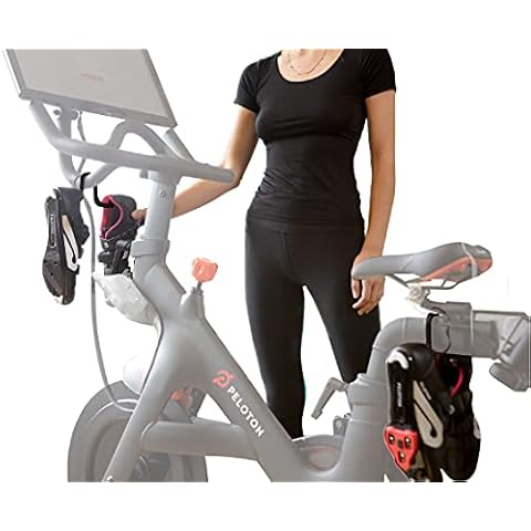 SELINA Shoe Hanger for Peloton - Shoe Holder Accessory for Peloton - Must have accessory for the Peloton Bike and Peloton Bike Plus - Shoe Hook Compatible with your Peloton Bike (2-Pack, Black) Cover
