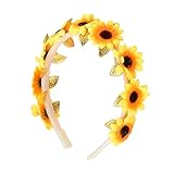 Guqqeuc Sunflower Hairband for Girls - Summer Wedding Hair Accessories, Adjustable Size - 1 Count