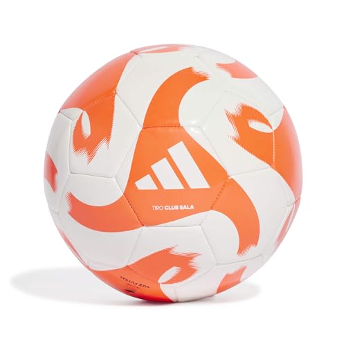Adidas Unisex-Adult Tiro Club Sala Soccer Ball, White/Solar Red, 3