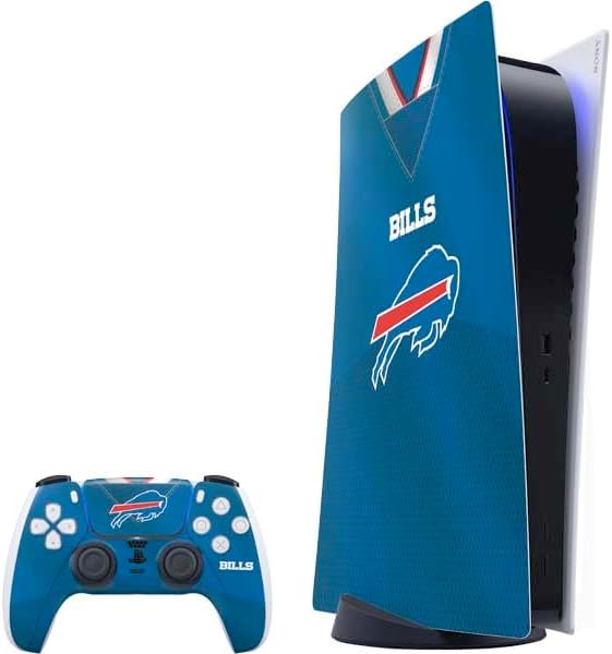 Skinit Decal Gaming Skin Compatible with PS5 Bundle - Officially Licensed NFL Buffalo Bills Double Vision Design