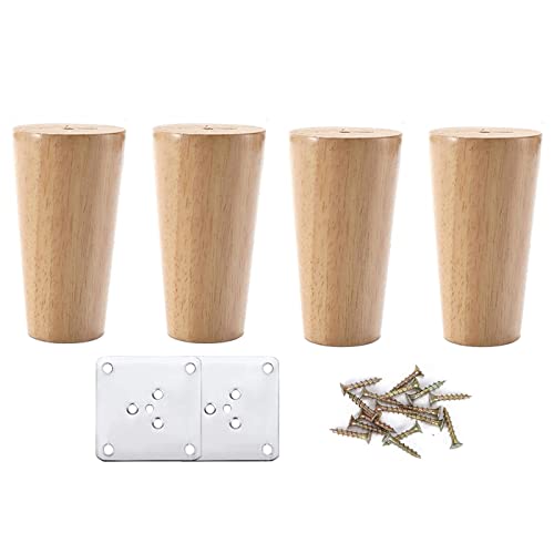 Patas de repuesto de sofá de madera cónicas para solucionar muebles inestables 2