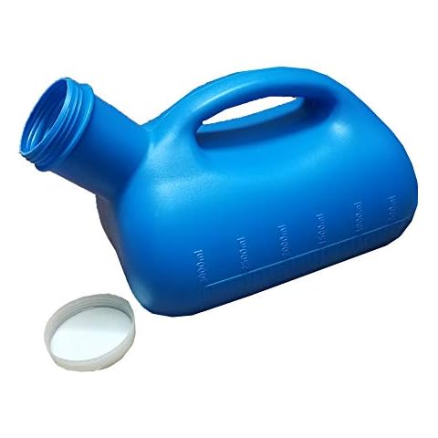 YUMSUM 3000ML Large Male Urinal Portable Mens Potty Pee Bottle Collector Travel Toilet (Blue) Cover