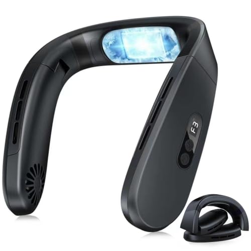 2026 Upgraded Foldable Neck Fan, Ultimate Cooling Max Cooling Area Neck Air Conditioner, 3 Gear Adjustable Strong Wind Neck Cooler for Neck & Face, Rechargeable Portable & Lightweight for Outdoor by Keepchaser - Used condition - CA$45.03