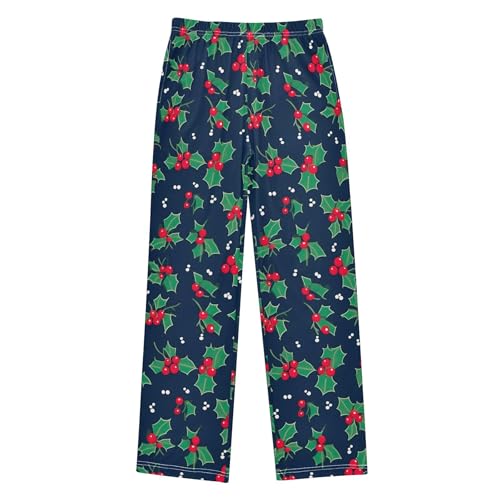 Christmas Xmas Long Pajama Pants Elastic Waist PJ Bottoms with Pockets S A1101772