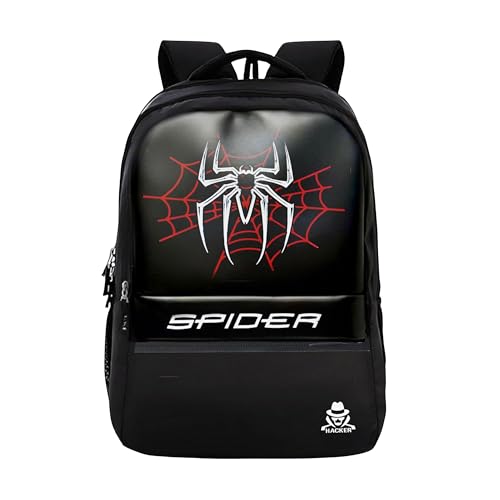 Image of HACKER Laptop Backpack for Men & Women | Stylish & Printed Backpack | Durable School, College & Office Bag | Spacious Travel Backpack with Padded Laptop Compartment & Adjustable Straps