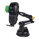 Zunate Supporto per Telefono da Camion per Carichi Pesanti con Braccio Lungo da 12,9" per Smartphone e Tablet nel Cruscotto o nel Parabrezza (GREEN)