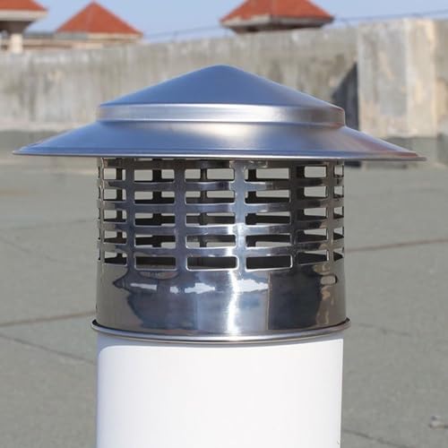 Genérico Tapa de Chimenea, Ø 40-300 mm sombrerete antirrevoco Chimenea, Cubierta de Chimenea, Sombrerete Chimenea, Tapa contra la Lluvia para Estufas de leña, Extractor Humos Chimenea(63 mm/2.5 in)