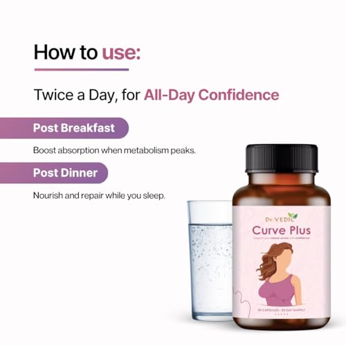 Image of Dr Vedic Breast Support Capsule Ayush Approved | 100% Pure & Natural | Ayurvedic Herbs like Ashwagandha 60 Capsules (Pack Of 1)