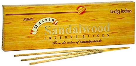 Nikhil Sandalwood Incense - 2 Packs, 50 Grams per Pack