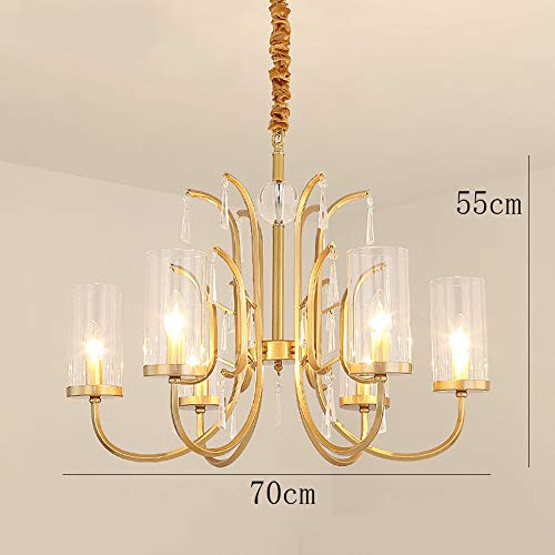Plafonnier suspendu industriel 6 ampoules E14 en verre LiChA - 3