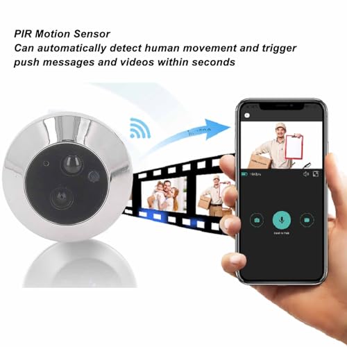 Campainha de câmera olho mágico para Tuya Smart Wireless 1080p Visualizador de porta digital 120 gra