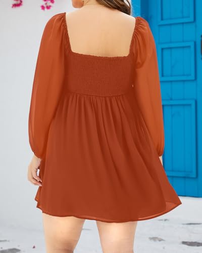 Image of Pinup Fashion Plus Size Graduation Homecoming Chiffon A-line Short Dress