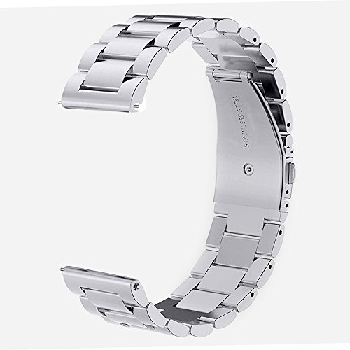 V-MORO Solid Stainless Steel Metal Business Replacement Bracelet Strap