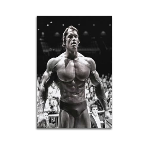 DATOZA Poster décoratif sur toile Arnold Schwarzenegger Conquer - Décoration murale moderne pour chambre à coucher - 50 x 75 cm