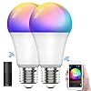 SKY-TOUCH 2Pcs Smart Led Bulb E27 Remote Cont...