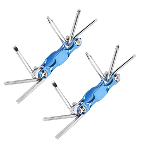 Conjunto de Chave de Fenda Dobrável 2 Peças, Ferramenta de Chave de Fenda Dobrável de Bolso, Pontas
