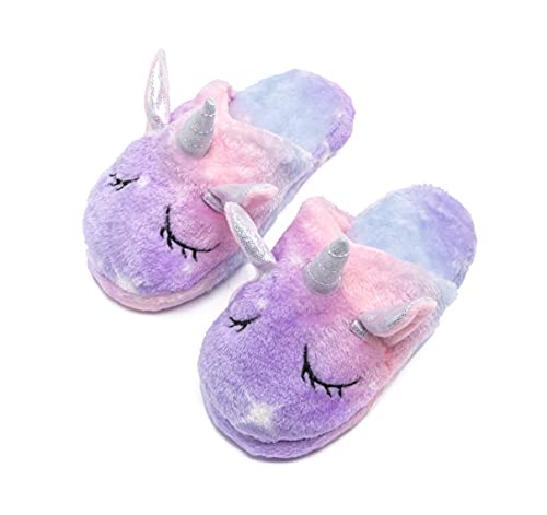 Chetosho Soft Unicorn Hooded Robe With Matching Slippers Headband And Blindfold For Girls - Purple Stars 5-6 Years #TOP5