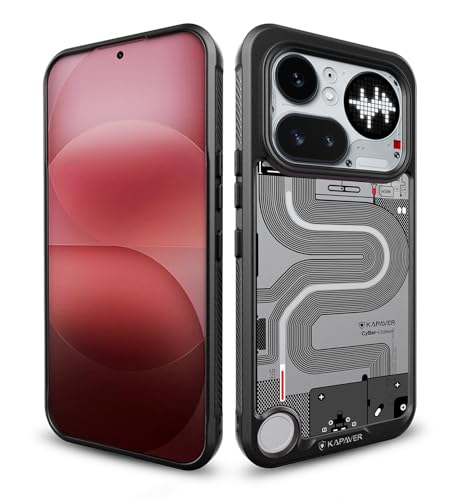 Image of KAPAVER Cyber-i Edition Back Cover Case for Nothing Phone 4a Pro | Nothing Phone 4a Pro Back Cover (Cyber-i-Black)
