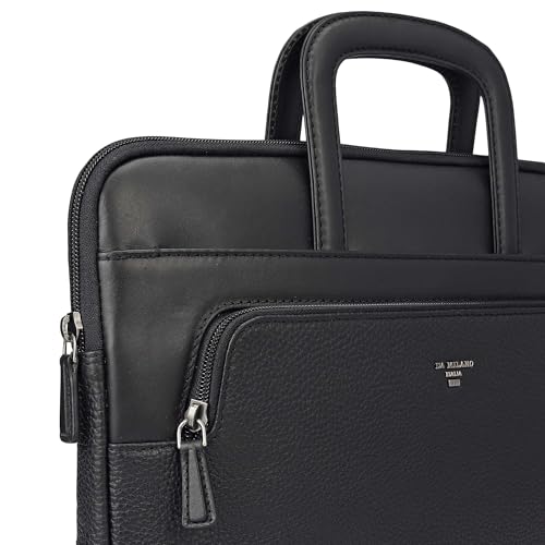 Image of Da Milano Leather Laptop Bag for Men & Women | Laptop Messenger Bag | Fits Up To 14 inch Laptop | Ideal for Office Purpose