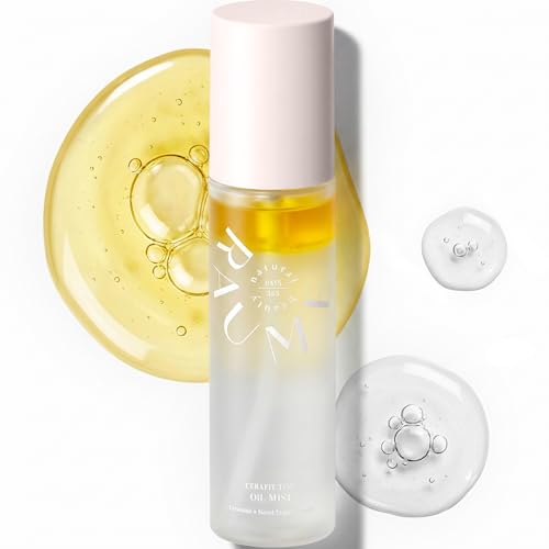 RAUME Glow Barrier Oil Mist, Hydrating Face Mist with Ceramide & Citrus Fruit Water, Dewy Glow Facial Spray for Dry Sensitive Skin, Korean Skincare, 3.18 fl oz / 94 mL