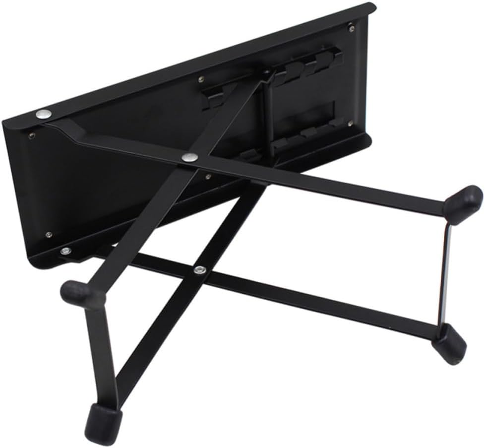 Classical Guitar Foot Stool Foldable Black Wood Iron for Guitarists