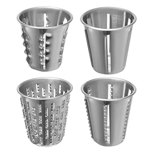 VEVOR Rotary Cheese Grater, Zinc Alloy Rotary Vegetable Mandoline, Manual Cheese Mandoline w/ 5 Stainless Steel Cutting Cones, Manual Vegetable Grater w/ 2.5L Bowl, Rotary Shredder w/Suction Base