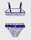 Haute pression Baby-Mädchen Maillot de Bain Deux Pièces Layette Rayures Imprimé Mer Coloré Kleinkind-Schwimmwindel, Mehrfarbig, 8 Jahre
