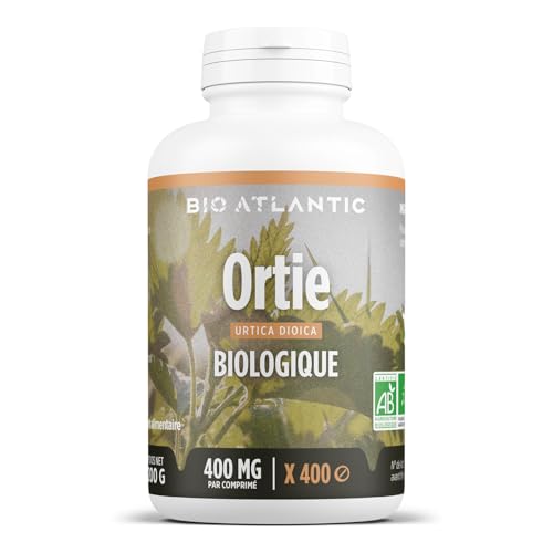 Bio Atlantic - Ortie Partie aérienne Bio - Urtica dioica - 400 mg - 400 Comprimés