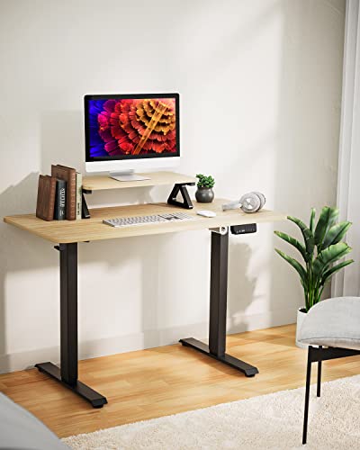 Marsail Electric Standing Desk With Monitor Stand With 28"-47" Lifting Range, Adjustable Height Sit Stand Desk, Standing Desk For Home Office, Gaming, And Work #TOP6