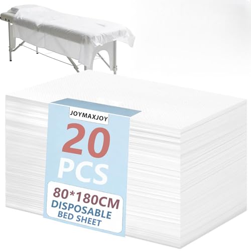 Lot de 20 Draps Jetables, épaisses Feuilles de Massage Jetables, Draps de Lit Jetables en Tissu Non Tissé, Draps de Massage Jetables pour SPA, Tatouage,...
