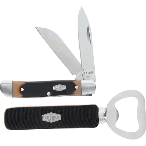 Old Timer 1188050 Trapper Folding Pocket Knife with Bottle Opener – 3.13