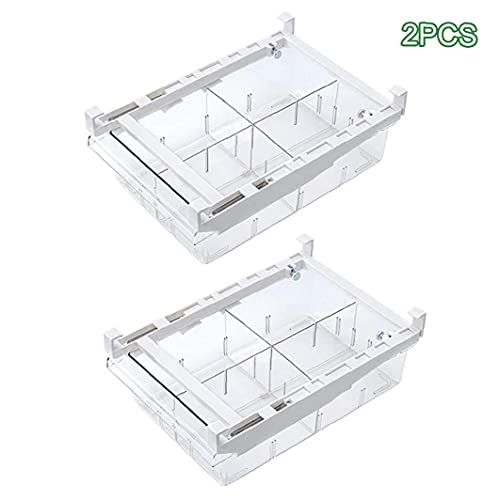 Vershouddoos koelkast lade pull-out koelkast organizer bin keuken pullable huisdier opbergdoos container met 4 verdeelde… - Image 8